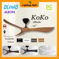 Alpha Ceiling Fan (56Inch) DC Motor 7+2 Speed Remote Control Sleep Wind Mode ALKOVA Series Ceiling Fan ALKOVA KOKO-3B/56