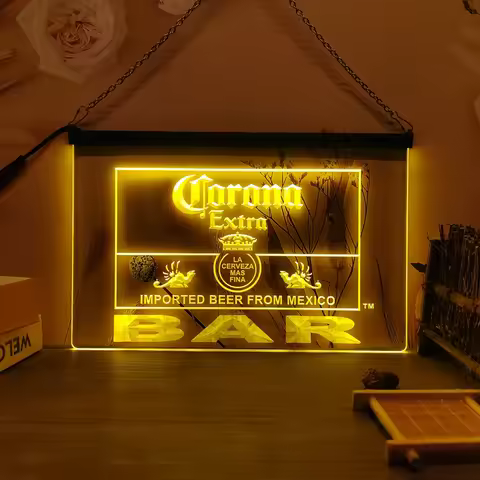 Corona Extra Bar Beer-3D Carving LED Neon Sign Home Decor Wall Wedding Creative Bedroom Desk