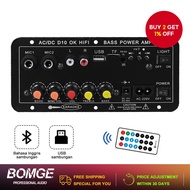 Digital Bluetooth Amplifier Board Subwoofer Dual Microphone Karaoke Amp Speaker Home Theater