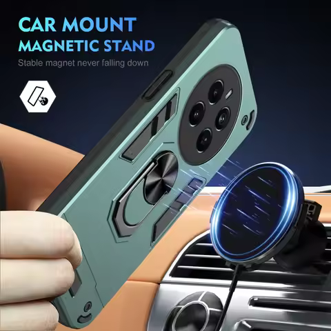 Magnetic Bracket Shell for Realme 12 Pro Plus 11 X 10 9 Pro C65 4G 5G Narzo 70 Pro V50 C55 C53 C51 N