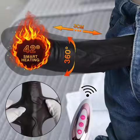 Scalable Heating Swing Vibrate Liquid Silicone Realistic Soft Black Dildos Women Gay Vaginal Masturb