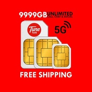 FREE Tunetalk Simcard 4G/5G Unlimited Internet Data &amp; Call Hotspot Simkad Prepaid Coverage Celcom 5G WiFi Modem