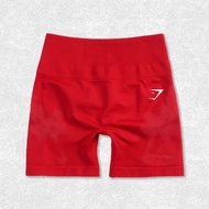 Gymshark Shark Seamless Knitted Shorts Printed Peach Shorts Fitness Training Womens Wait Lifting Leg