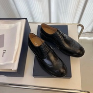 1: 1Dior Dior 2025 Counter New Style Dio Dior Men's Shoes Genuine Leather Lace-Up Business Formal Le