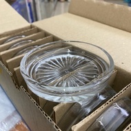 Glass plate for cups and cups combo of 6