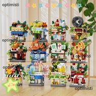 OPTIMISTI City Building Blocks, Mini Building Blocks Mini Shop Blocks,  Micro Blocks Street View Blo
