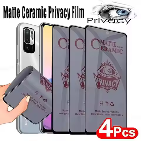 1-4PCS Matte Ceramic Privacy Screen Protector For Xiaomi Poco X6 Pro Redmi Note 13 12 11 10 9 8 10S