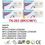 หมึกเทียบเท่า MFC-L3710CW/ L3730CDN/ L3750CDW/ L3770CDW/ L3735CDN (TN-263) สีดำ/ สีฟ้า/ สีเหลือง/ สี