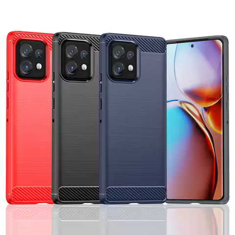 Carbon Fiber Cover For Motorola Moto X40 Pro Case For Moto X40 X30 S30 Pro Bumper Anti-knock Silicon