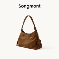 2025 Songmont bags New Tote Bag Handbag  ชุดติดตาม hobo กระเป๋าหนังกลับสะพายไหล่สะพายข้างแบบนิ่มกระเ