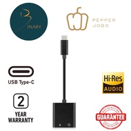 Pepper Jobs C2PDA USB-C to 3.5mm Audio Adapter With PD (Black)