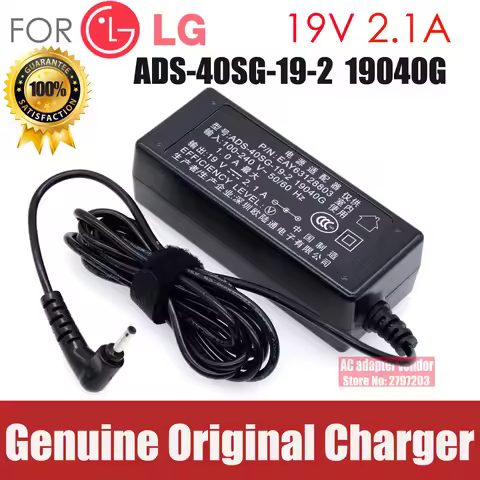 brand new FOR LG Laptop 19V 2.1A ADS-40SG-19-2 19040G 3.0mm*1.0mm AC adapter Power supply Charger co