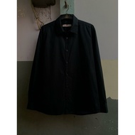 KEMEJA Preloved 8seconds men's black long sleeve shirt