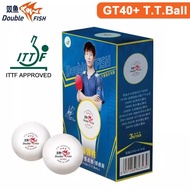 Original Double Fish GT40+ Table Tennis Balls ITTF Approved Ping Pong Ball 3 Star High Elasticity Tr