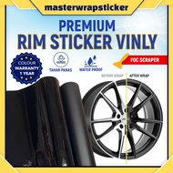 NEW STICKER RIM KERETA WATER PROOF VINYL FILM STIKER(14-19INCH RIM SIZE)Pelekat delete chrome wrappi