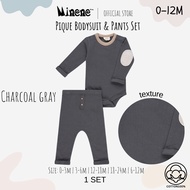 Minene Pique Bodysuit & Pants Set |  ชุดบอดี้สูทและกางเกงสำหรับเด็ก (0-24M) Minene Pique Bodysuit & 