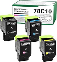 78C10 Toner Cartridge Compatible for Lexmark CS421 CS521 CS622 CX522 CX421 CX622 CX625 Printer with