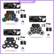 Electric Drum Set with Speaker Rechargeable for Adult & Kids Beginner Instrument [feverpert.my]