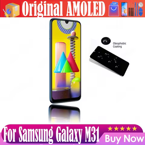 OLED LCD For Samsung Galaxy M31 LCD Display Touch Screen Digitizer Assembly With Frame For Samsung M