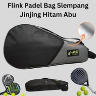 Flink Padel Racket Bag - Black | Padel Bag D300 Fits 1 Racket + GS Front Pocket
