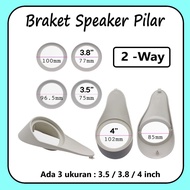 S-NET 2 WAY PLASTIC PILLAR PANEL - Coaxial Car Audio Pillar Tweeter Speaker Mount Bracket