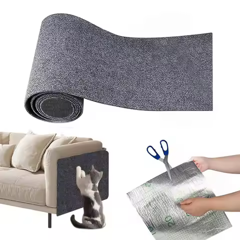 Cat Scratch Sofa Protector Trimmable Cat Scratching Mat Cat Scratcher Sofa Tape Post Self-adhesive C