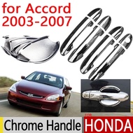 bochang ฝาครอบมือจับประตูโครเมี่ยม ฝาครอบมือจับประตูรถยนต์ สำหรับHonda Accord 2003-2007