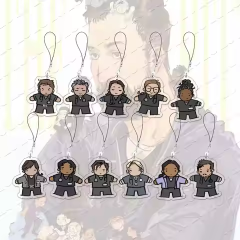 Cartoon Chibi The Pitt Acrylic Mobile Phone Charms Dr. Robby Jack Abbott Frank Langdon Manga Small P