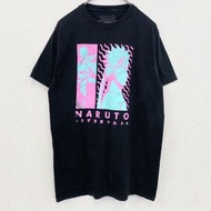 古著 2000 年代火影忍者疾風傳漩渦短袖動漫人物印花 T 卹，墨西哥製造，M 碼