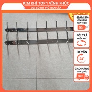Stainless steel wall-mounted clothes rack with 7 and 9 tabs, free screws