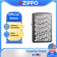 Zippo Script Black Ice Lighter With Zippo Logo | Zippo 29631