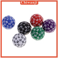 [Chiwanji] 6 pcs. D60 six-sided acrylic   3.5cm for table game board game colored