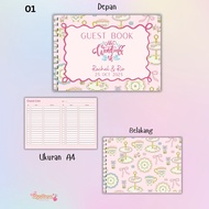 Guest Book | Cute custom aesthetic guest book | Premium quality contemporary wedding guest book | Ae