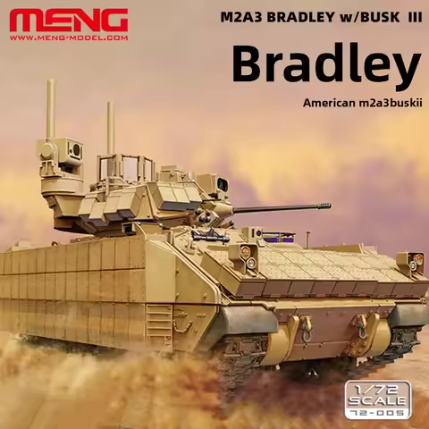 MENG 72-005 1/72 Scale Model Kit U.S. Infantry Fighting Vehicle M2A3 Bradley w/Busk III