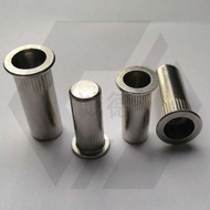 304 Stainless Steel Flat Head Blind Hole Pull Rivet Nut Lengthened Pull Mother Pop Rivet Riveting Nu