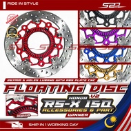 Floating Disc IMPORT RS-X WINNER 150 V2 267MM 5 Holes Lubang With ABS Plate CNC Floating Brake Disc 