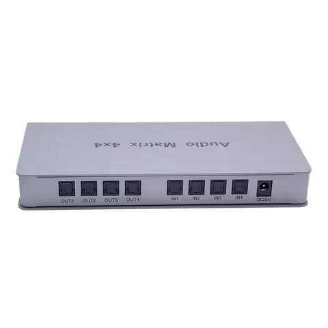 A20R-4X4 Audio Matrix Spdif Toslink Digital Optical 4 In 4 Out Audio Switch Converter Splitter Box F