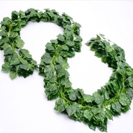 Fake leaf vines, fake green leaf vines for super beautiful shop decor, 2.1m long, 80 leaves