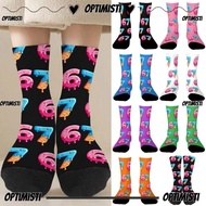 OPTIMISTIVF 67 Meme Crew Long Socks, Cartoon Breathable 67 Meme Ice Cream Socks, Funny Cotton Lightw