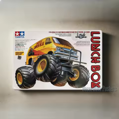 Metal Poster Rc Car Wall Deco Tin Sign Plaque Tamiya Lunchbox Boxart -aluminum