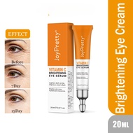 JoyPretty Vitamin C Eye Serum Brightening and Lightening Dark Circle Bags Anti-Wrinkle and Puffy Eye Treatment