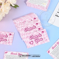 Sweet Pink Thank You Card – Thank You Card 9x5.4cm C300 Paper Double-Sided Matte Lamination Pink Cre