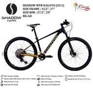 SHADOW NAGATO 27.5 29 Fullbike Sepeda Gunung MTB Mountain Bike Black