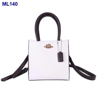 ☎【Premium Quality 】2021 New Original COACH Mini Cally Reticule Handbag Women's Pu Leather Tote Bag Single Sling Shoulder