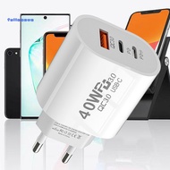FULL- Pocket-sized 40w Charger Lightweight 40w Charger 40w Dual Pd Usb-c Travel Charger Adapter Mult