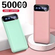 SG Home Mall 50000mAh Power Bank Fast Charging Digital Display Screen Ultra Thin Powerbank with Cable LED Lights