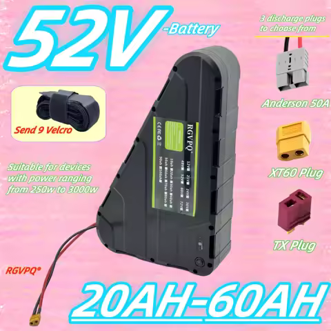 Air transportation, triangle battery pack 52V 20AH-60AH modified mountain bike battery pack triangle