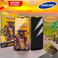LAYAR Tempered Glass Esd Panda Anti Spy Samsung A74 A90 A91 F12 F15 F16 F22 F23 F32 F41 F42 4g 5g An