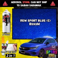 B593M New Sporty Blue ( 2019-2022 Honda City Hatchback Touch Up Pen ) Car Spray Paint Motor Aerosol 
