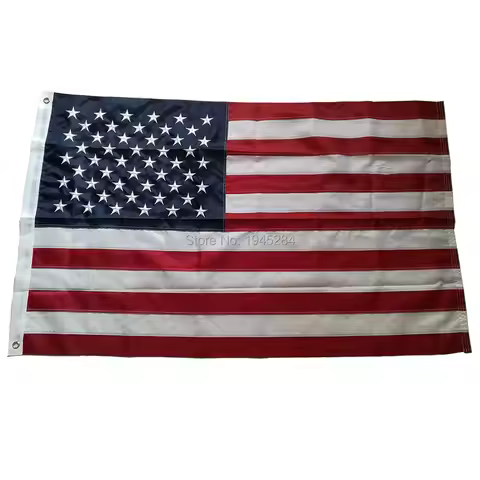 Embroidered America Flag United States US Embroidery Stars Sewn Stripes USA Banner Oxford Fabric Nyl